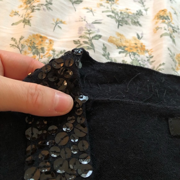 Apt 9 100% Cotton Cardigan with Sequin Trim - Picture 5 of 10